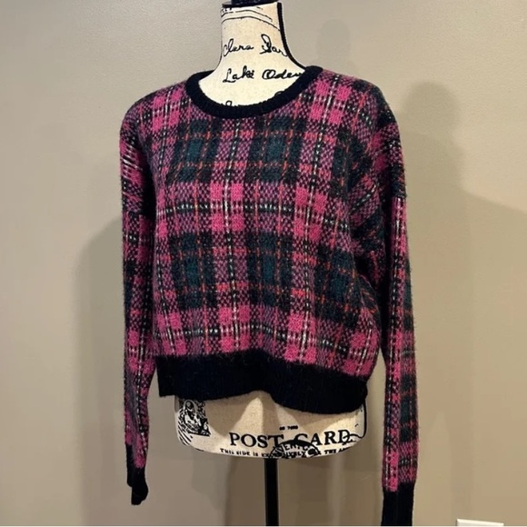 Lauren Ralph Lauren Plaid Wool Blend Crew Neck Sweater - Picture 6 of 9